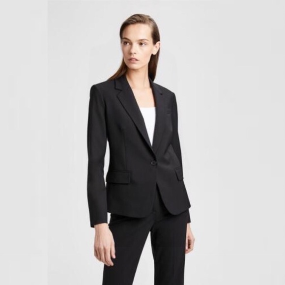 Theory Jackets & Blazers - Theory Gabe 2 B Urban Dark Navy Blue Black Blazer Size 4